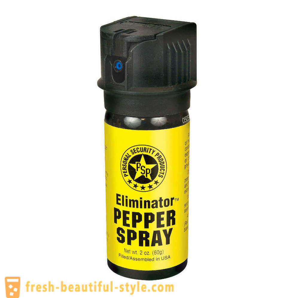 Gas spray voor zelfverdediging: een overzicht van de beste modellen, tips over het kiezen, instructie, verantwoording