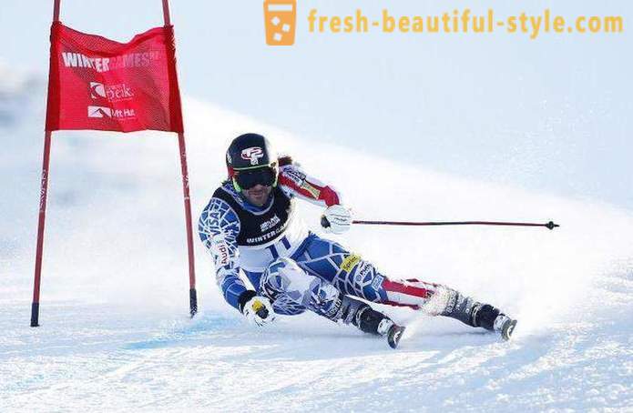 Slalom - is een extreme sport aan de rand van het mogelijke.