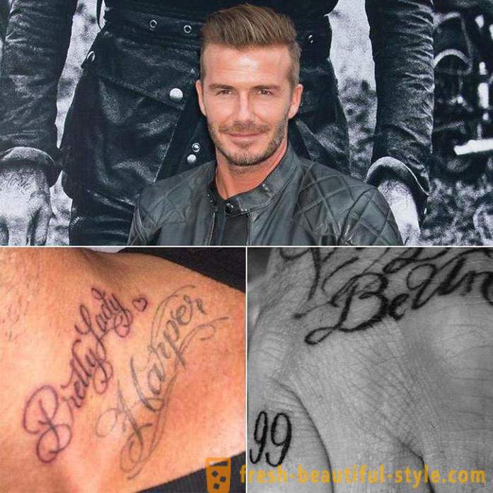 40 tattoo Beckham: de interpretatie en de plaats op het lichaam