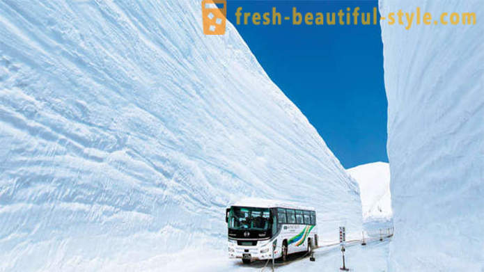 Geweldige sneeuw corridor in Japan
