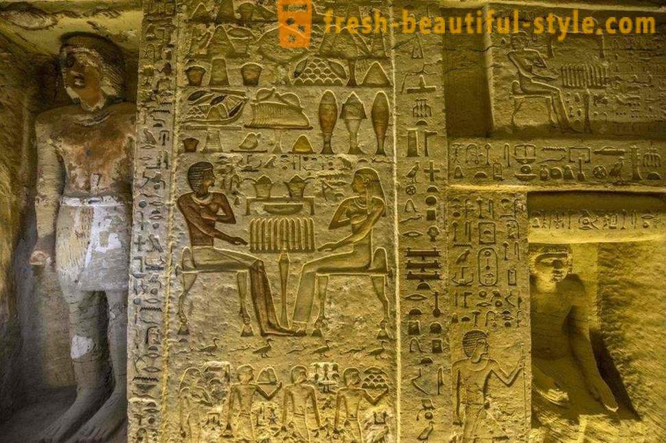 In Egypte, ontdekte het graf van een priester