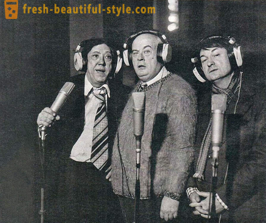 Detail van de beroemde trio van de helden van de Sovjet komedies