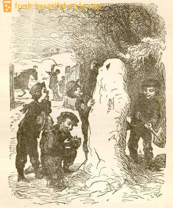 Sneeuw held: hoe waren er sneeuwpoppen