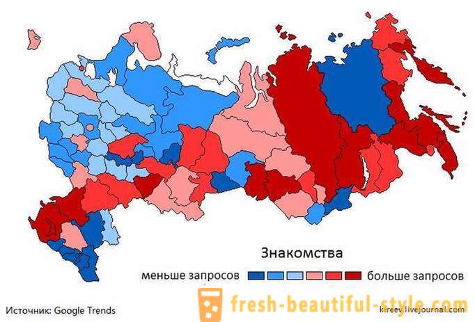 Geografische schaamte en schande: waar in Rusland de meeste van Google 