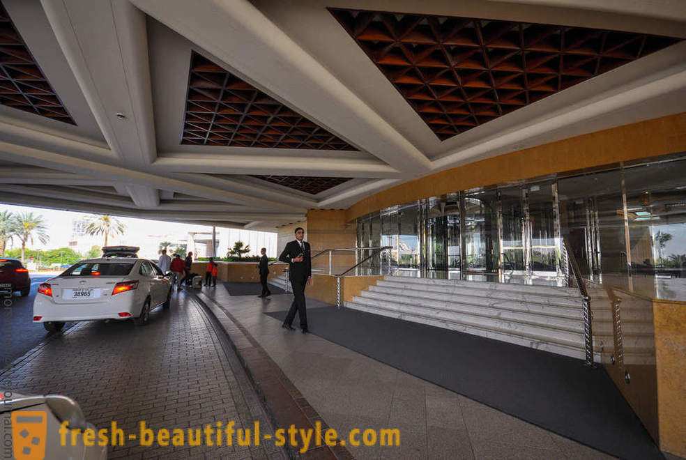 Wandeling op het luxe hotel Grand Hyatt Dubai