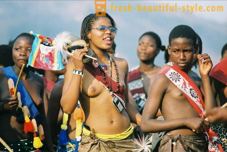 De parade van de maagden in Swaziland in 2017