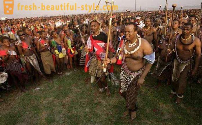Holiday suikerriet en maagden parade in Swaziland