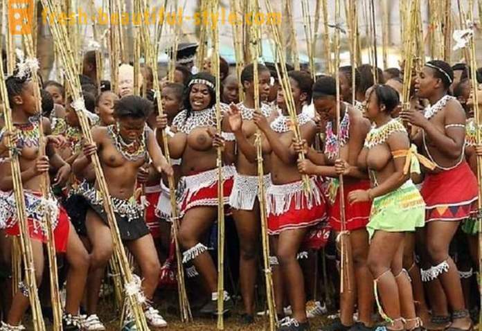 Holiday suikerriet en maagden parade in Swaziland