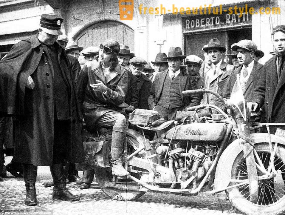 Indiana Jones in een rok: de eerste vrouw die ongeveer 80 landen te rijden in 1920