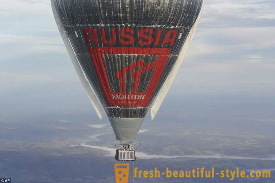 Russische priester Fedor Konyukhov een wereldrecord voor de wereld tour in een ballon