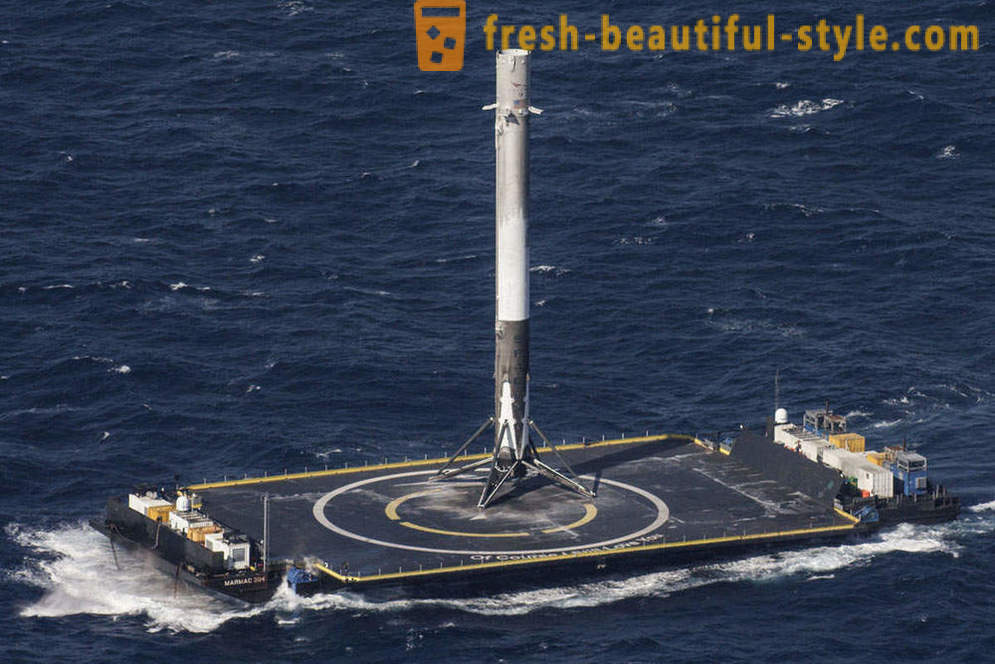 Falcon-9 vlucht en de landing