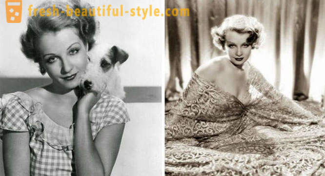 Hollywood-actrice van de jaren 1930, fascinerend om haar schoonheid en vandaag