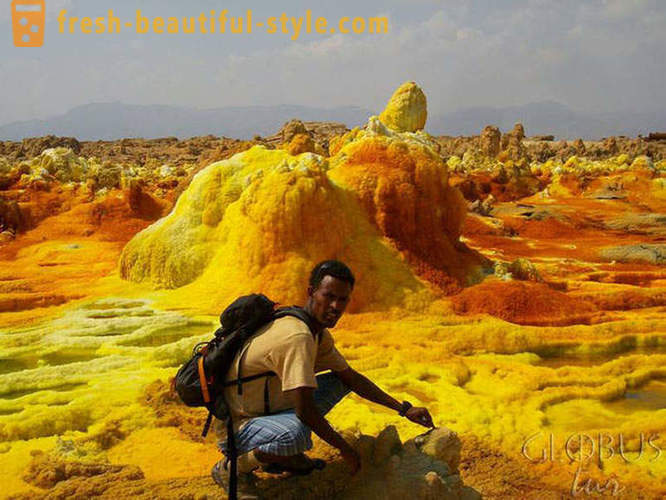 Dallol vulkaan in Ethiopië