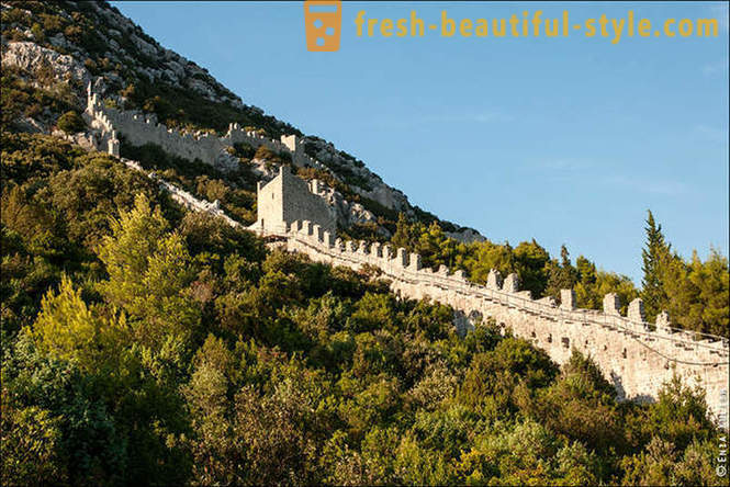 Loop op de Wall of China Kroatische schiereiland
