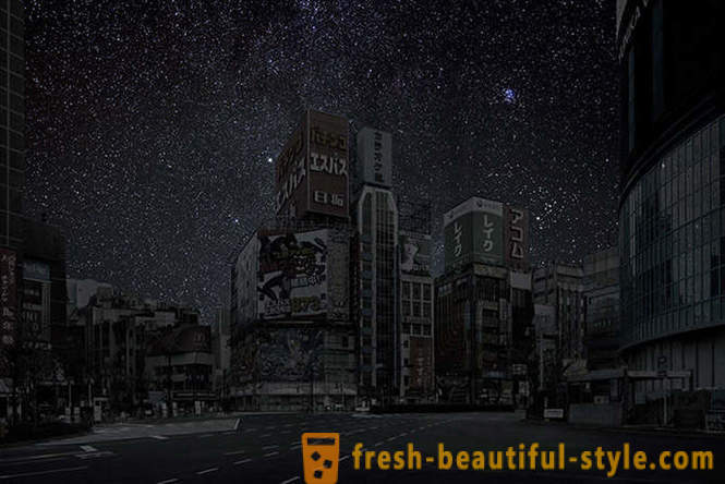 City, slechts verlicht door de sterren
