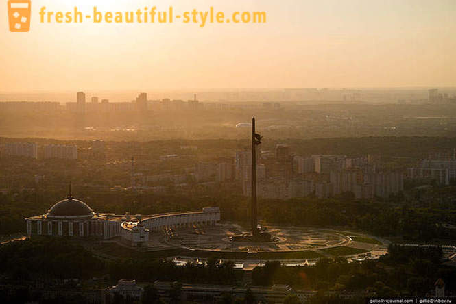 Moskou van een hoogte