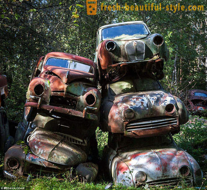 Begraafplaats van auto's in Zweden