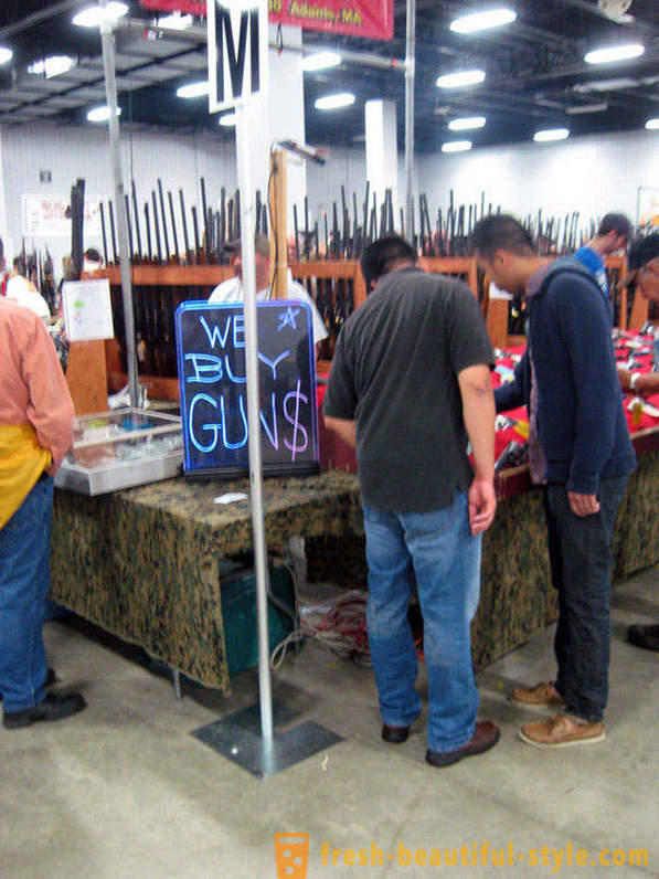 Tentoonstelling en verkoop van wapens in de VS