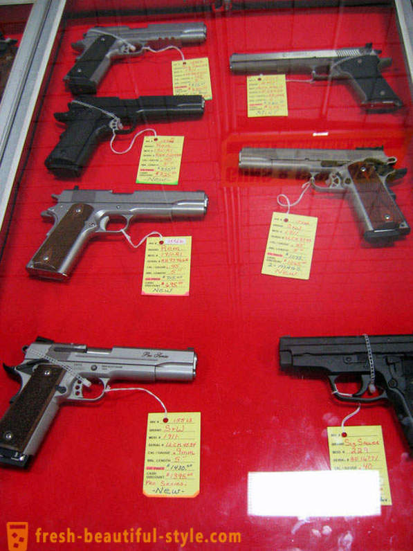 Tentoonstelling en verkoop van wapens in de VS