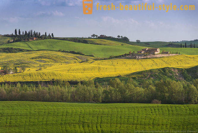 Onder de hemel van Toscane lente