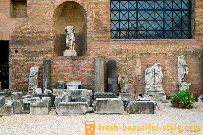 Wandelen langs de oude baden in Rome