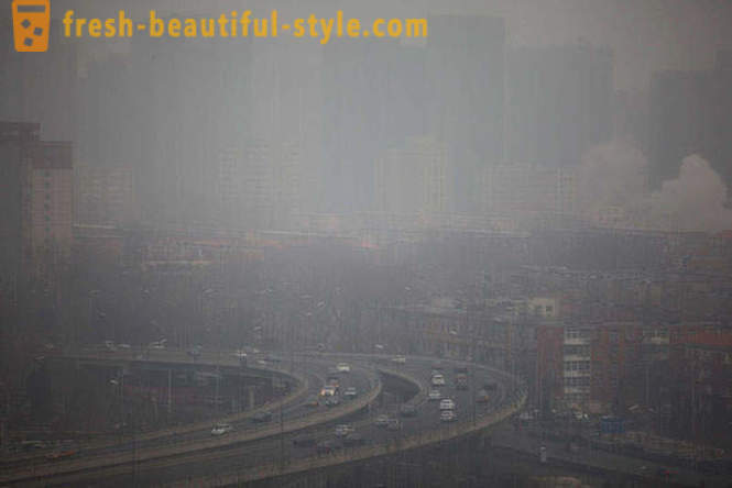 Gevaarlijke niveaus van de vervuiling in China