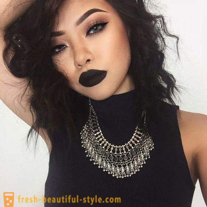 Zwarte lipstick - een modern beauty-trend voor fashionista's