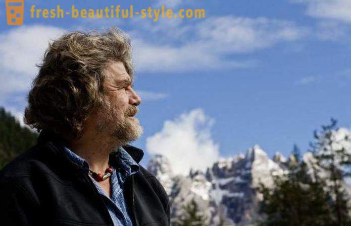 Bergbeklimmen legende Reinhold Messner: biografie