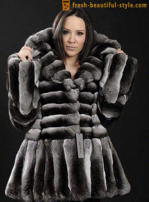 Chinchilla jassen. Rabbit Fur Coat van een chinchilla