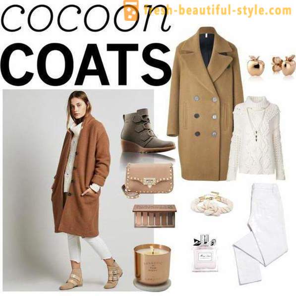Coat-cocon wat te dragen? Mogelijke opties, foto's