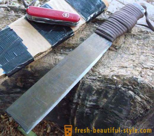 Hoe maak je een machete (mes) met zijn eigen handen te maken?