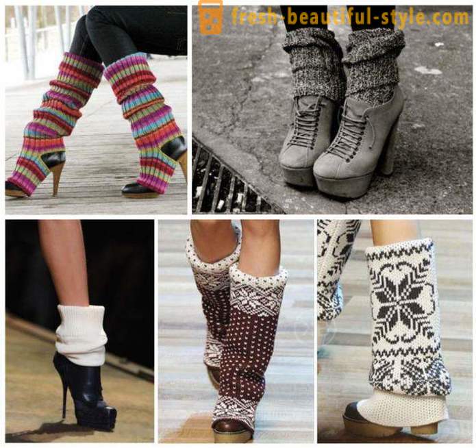 Van wat te leggings winter dragen? Gebreide sokken wat te dragen?